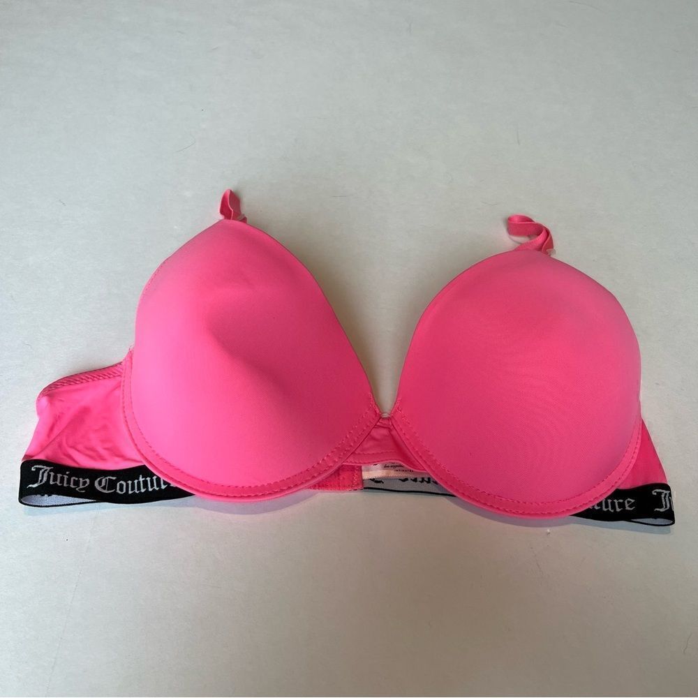 Juicy Couture Bra 36C Hot Pink/Black  Push up NWOT